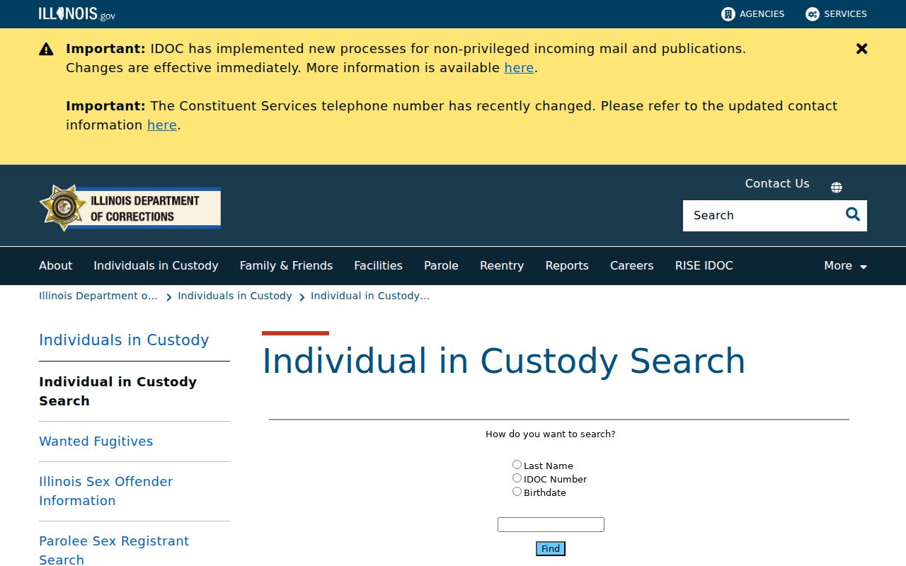 Menard County arrest history state custody search